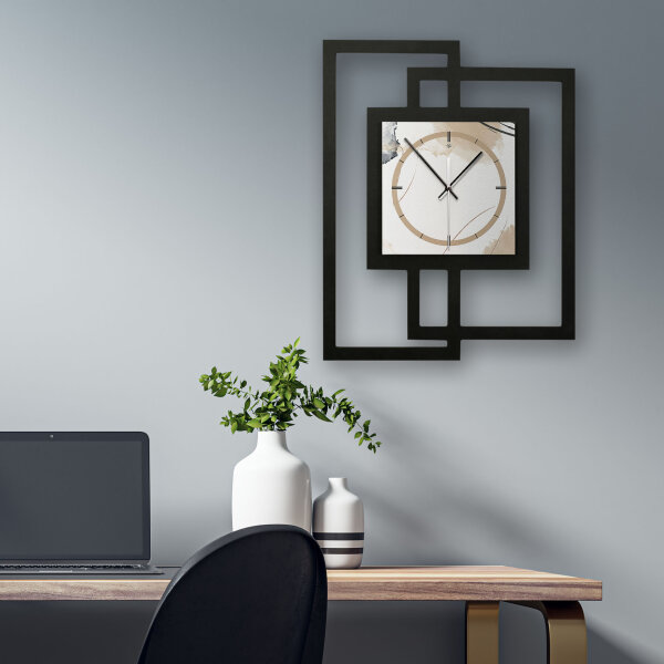 Designer-Wanduhr &bdquo;Abstract Elegance&ldquo; in modernem Metallic-Look