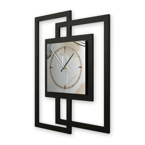 Designer-Wanduhr &bdquo;Abstract Elegance&ldquo; in modernem Metallic-Look