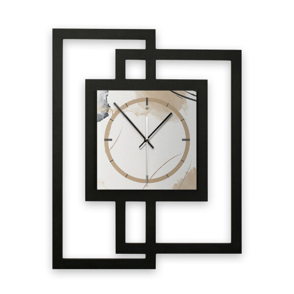 Designer-Wanduhr &bdquo;Abstract Elegance&ldquo; in modernem Metallic-Look