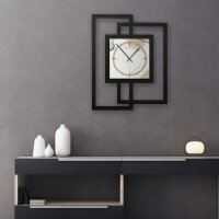 Designer-Wanduhr &bdquo;Abstract Elegance&ldquo; in modernem Metallic-Look