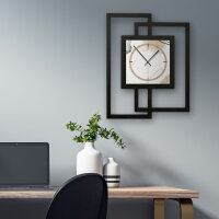 Designer-Wanduhr &bdquo;Abstract Elegance&ldquo; in modernem Metallic-Look