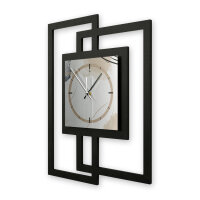 Designer-Wanduhr &bdquo;Abstract Elegance&ldquo; in modernem Metallic-Look