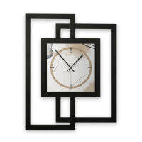 Designer-Wanduhr &bdquo;Abstract Elegance&ldquo; in modernem Metallic-Look