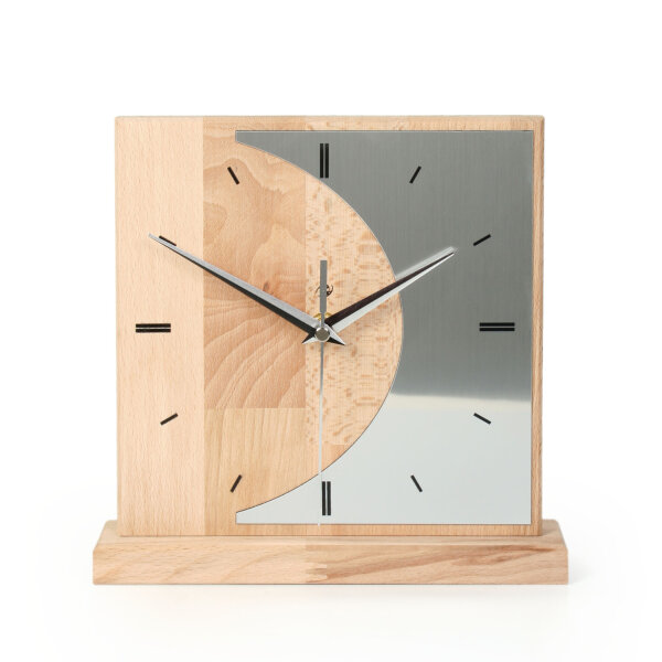 Silvermoon Designer-Standuhr aus Massivholz –...