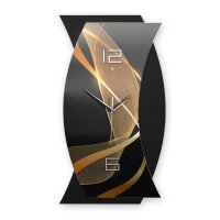 Designer-Wanduhr „Dynamic“ in modernem Metallic-Look