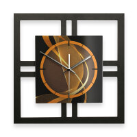 Designer-Wanduhr "Dynamic" in modernem Metallic-Look