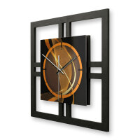 Designer-Wanduhr "Dynamic" in modernem Metallic-Look