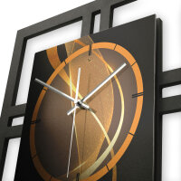Designer-Wanduhr "Dynamic" in modernem Metallic-Look
