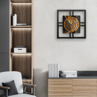 Designer-Wanduhr "Dynamic" in modernem Metallic-Look