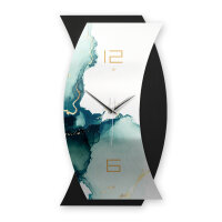 Designer-Wanduhr „Turquoise“ in modernem Metallic-Look