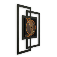 Designer-Wanduhr „Dynamic“ in modernem Metallic-Look