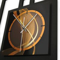 Designer-Wanduhr „Dynamic“ in modernem Metallic-Look