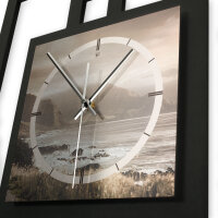 Designer-Wanduhr „Küste“ in modernem Metallic-Look
