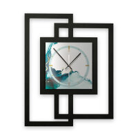 Designer-Wanduhr &bdquo;Turquoise&ldquo; in modernem Metallic-Look