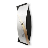Designer-Wanduhr &bdquo;Gold & Silver&ldquo; in modernem Metallic-Look