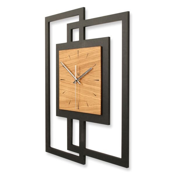 Designer Wanduhr aus Holz mit stilvollem Akzent aus...