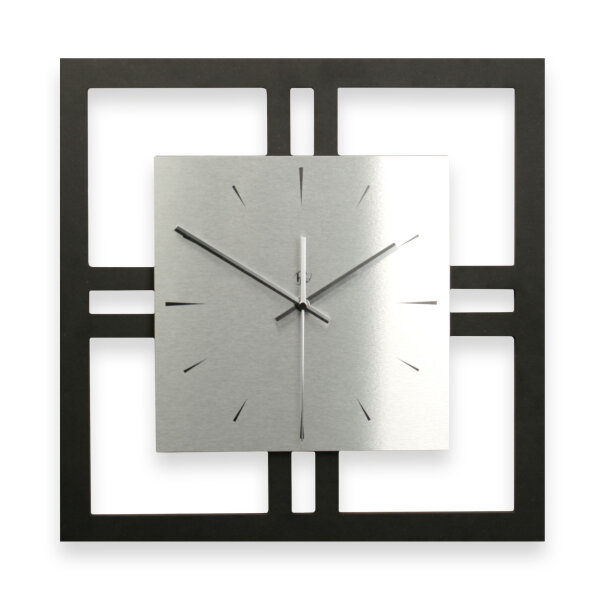 Designer-Wanduhr "Silver" in modernem Metallic-Look