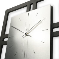 Designer-Wanduhr "Silver" in modernem Metallic-Look