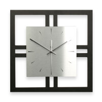 Designer-Wanduhr "Silver" in modernem Metallic-Look