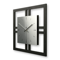 Designer-Wanduhr "Silver" in modernem Metallic-Look