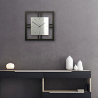 Designer-Wanduhr "Silver" in modernem Metallic-Look