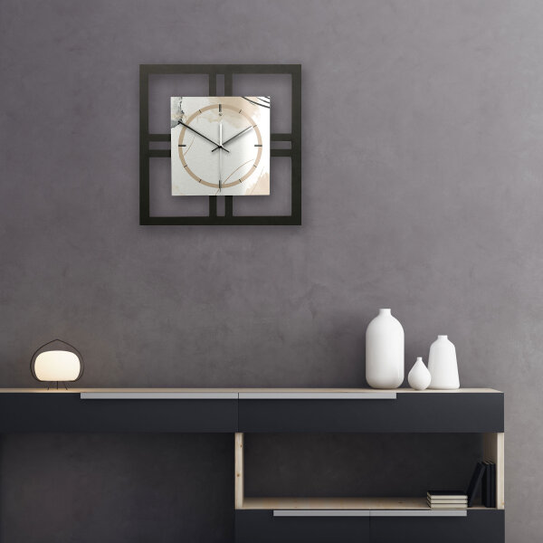 Designer-Wanduhr "Abstract Elegance" in modernem Metallic-Look