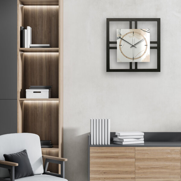 Designer-Wanduhr "Abstract Elegance" in modernem Metallic-Look
