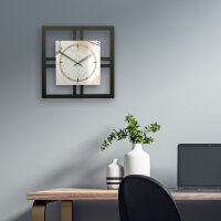 Designer-Wanduhr "Abstract Elegance" in modernem Metallic-Look