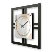Designer-Wanduhr "Abstract Elegance" in modernem Metallic-Look