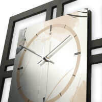 Designer-Wanduhr "Abstract Elegance" in modernem Metallic-Look