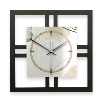 Designer-Wanduhr "Abstract Elegance" in modernem Metallic-Look