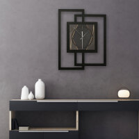 Designer-Wanduhr &bdquo;Dark Elegance&ldquo; in modernem Metallic-Look