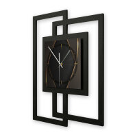 Designer-Wanduhr &bdquo;Dark Elegance&ldquo; in modernem Metallic-Look