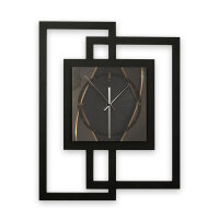 Designer-Wanduhr &bdquo;Dark Elegance&ldquo; in modernem Metallic-Look
