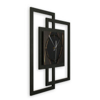 Designer-Wanduhr &bdquo;Dark Elegance&ldquo; in modernem Metallic-Look