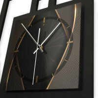 Designer-Wanduhr &bdquo;Dark Elegance&ldquo; in modernem Metallic-Look