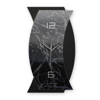Designer-Wanduhr „Dark Pattern“ in modernem Metallic-Look