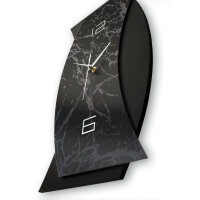 Designer-Wanduhr „Dark Pattern“ in modernem Metallic-Look