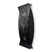 Designer-Wanduhr „Dark Pattern“ in modernem Metallic-Look