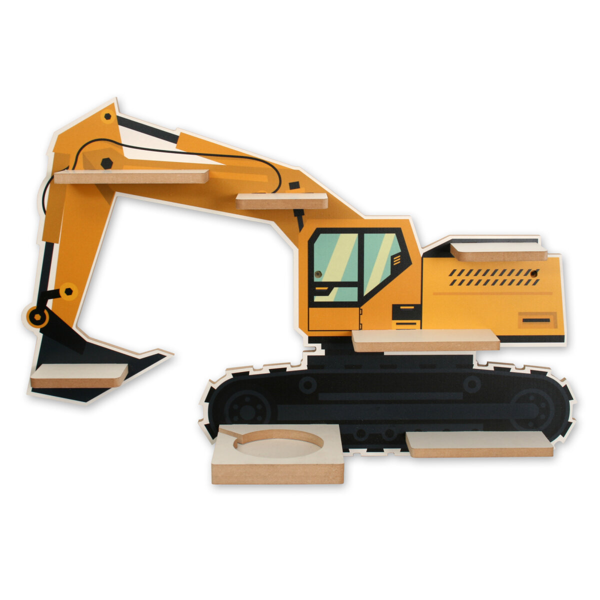 Bagger Musikbox-Regal aus MDF &ndash; passend f&uuml;r Toniebox&reg; & Figuren