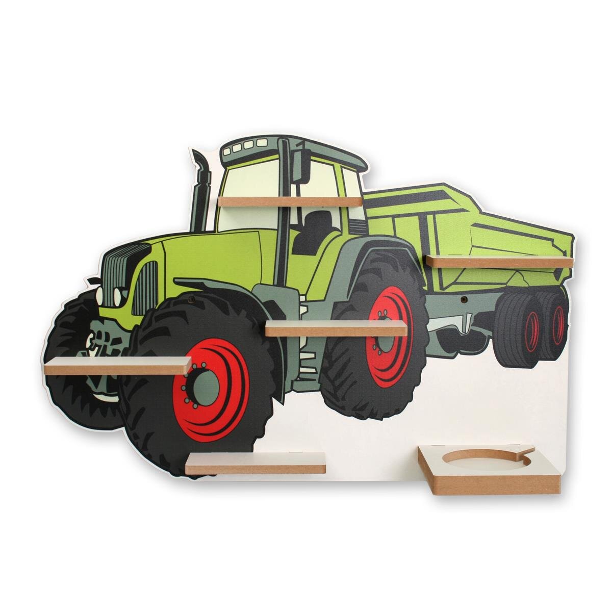 Traktor Musikbox-Regal aus MDF &ndash; passend f&uuml;r Toniebox&reg; & Figuren