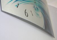 Abstrakt Blau Designer-Wanduhr mit leisem Uhrwerk aus Alu