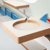Flugzeug Musikbox-Regal aus MDF &ndash; passend f&uuml;r Toniebox&reg; & Figuren