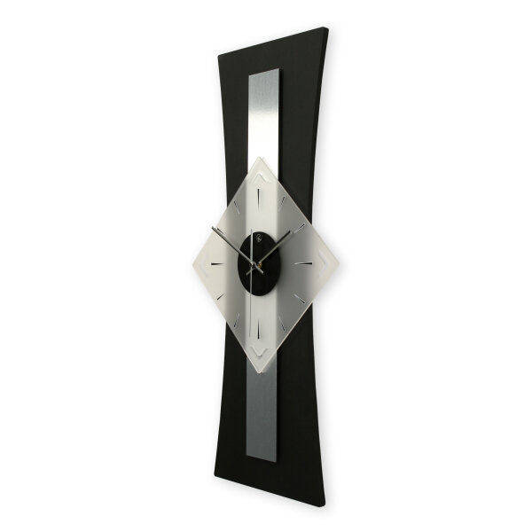 Designer-Wanduhr „Silver Stripe“ in modernem...