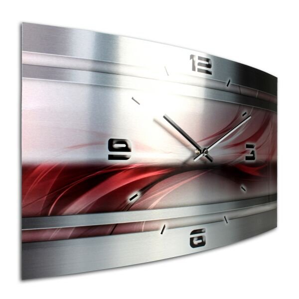 Abstrakt Metallic Designer-Wanduhr mit leisem Uhrwerk aus...
