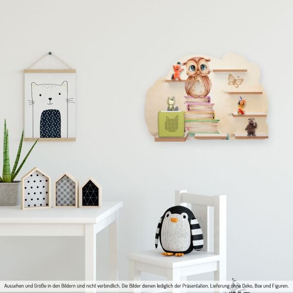 Sammel-Regal "Kluge Eule" für Musikbox und Figuren fürs Kinderzimmer aus MDF