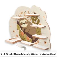 Sammel-Regal "Träumendes Faultier" für Musikbox und Figuren fürs Kinderzimmer aus MDF