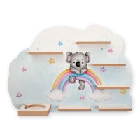 Koala Regenbogen Musikbox-Regal aus MDF &ndash; passend f&uuml;r Toniebox&reg; & Figuren