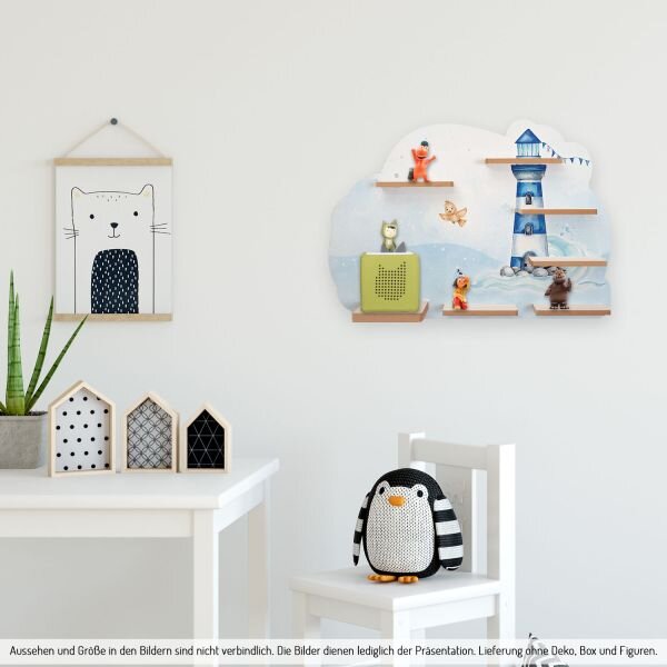 Sammel-Regal "Leuchtturm" für Musikbox und Figuren fürs Kinderzimmer aus MDF