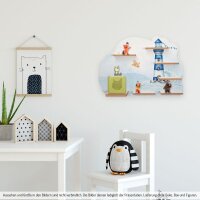Sammel-Regal "Leuchtturm" für Musikbox und Figuren fürs Kinderzimmer aus MDF